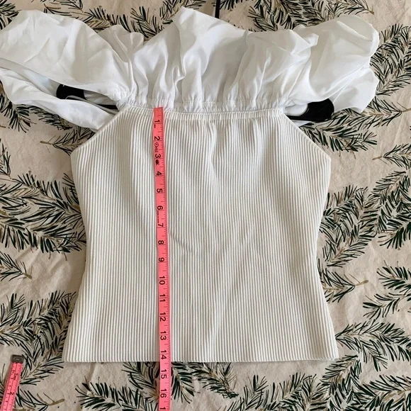 ASTR the Label Cherie White Off Shoulder Ruffle Top Large - Picture 8 of 9